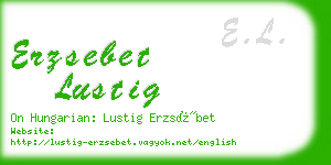 erzsebet lustig business card